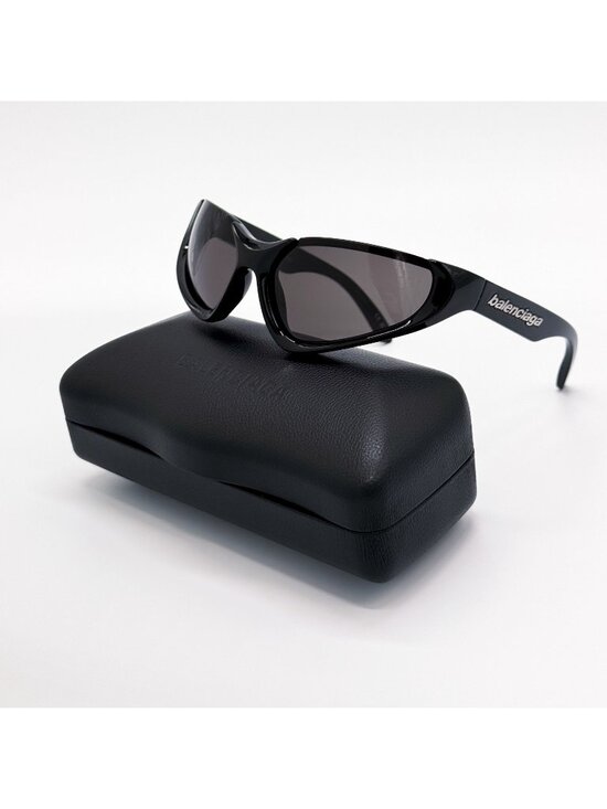 NEW BALENCIAGA BB0202S 001 SUNGLASSES BLACK OVERSIZED WOMEN EYEWEAR BALENCIAGA main image 11